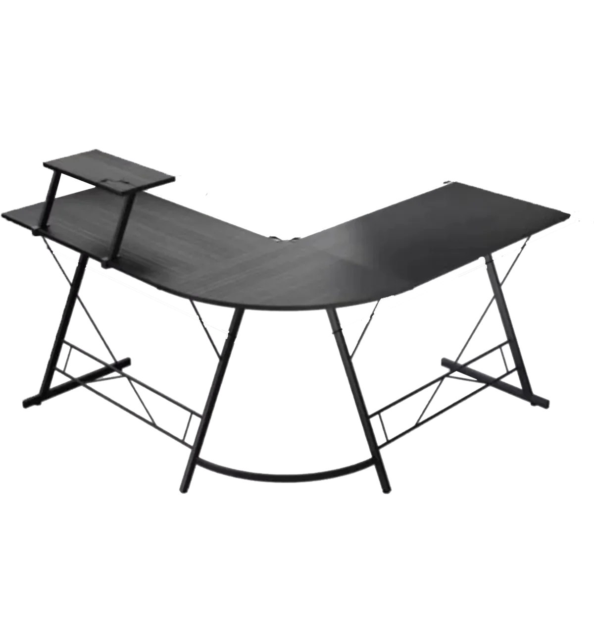 Gameon l-shaped slayer i series gaming desk (size: 129*129*74cm & table top
