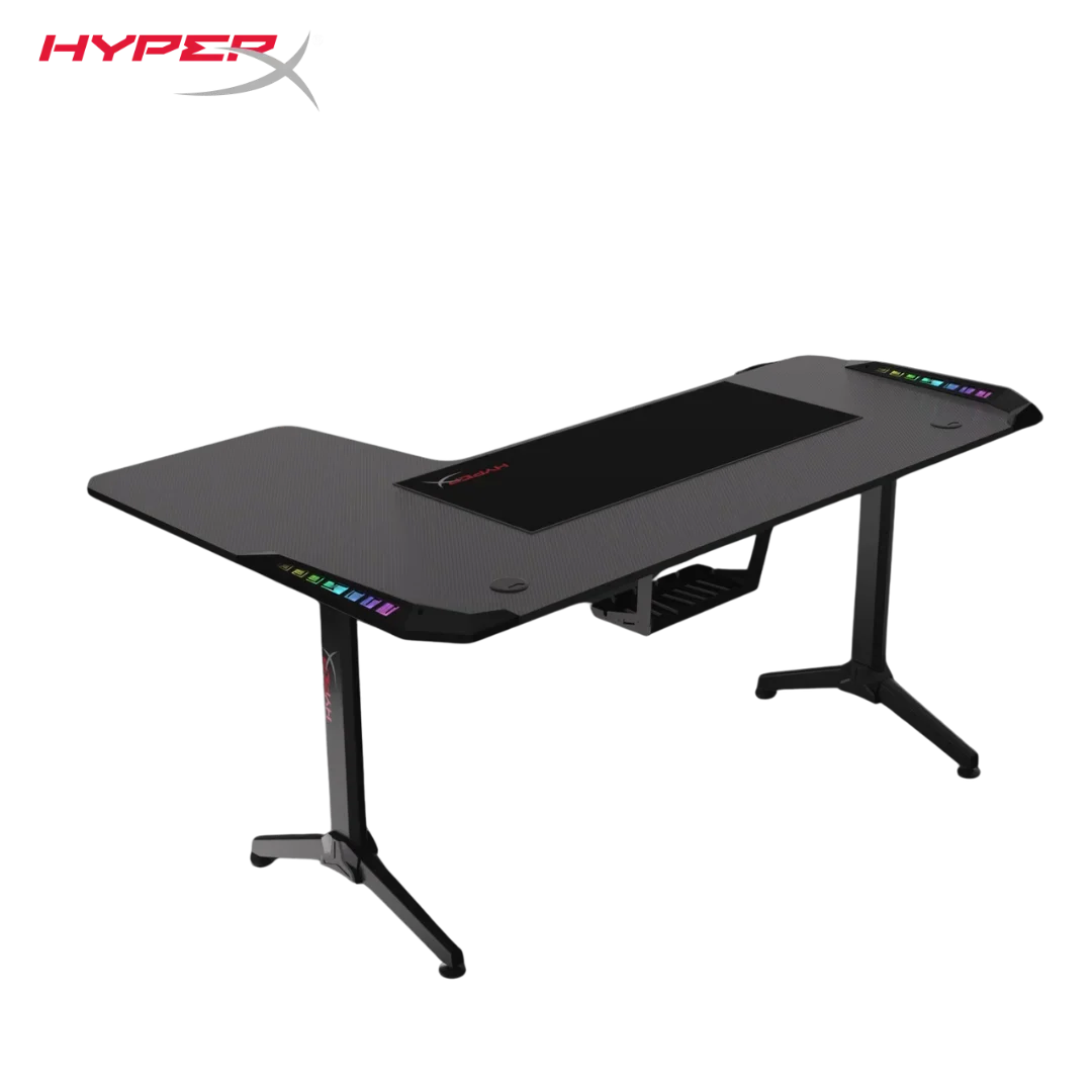 Hyperx gaming desk (l) 160*60 cm (l: 100cm) rgb lighting desks
