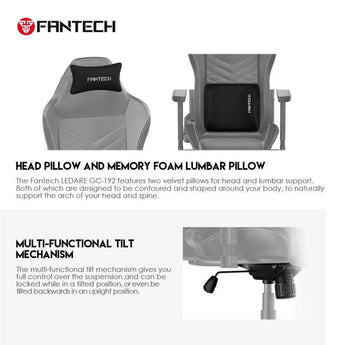 Ledare gc192 premium gaming chair | grey
