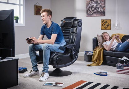 X rocker pro 4.1 pedestal gaming chair with 4.1 wireless audio system gaming