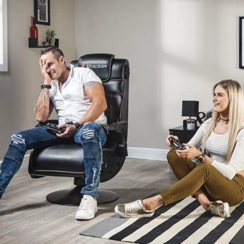 X rocker pro 4.1 pedestal gaming chair with 4.1 wireless audio system gaming