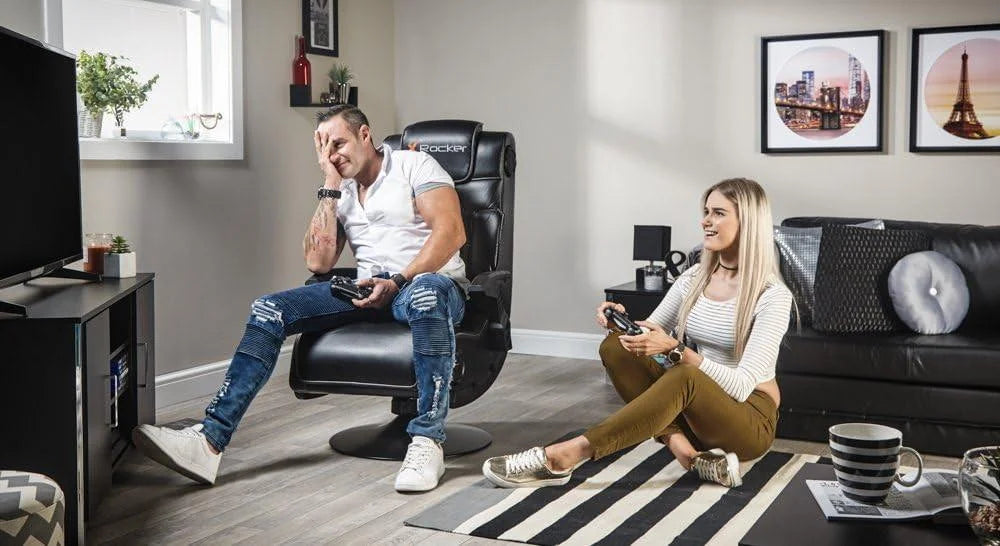 X rocker pro 4.1 pedestal gaming chair with 4.1 wireless audio system gaming