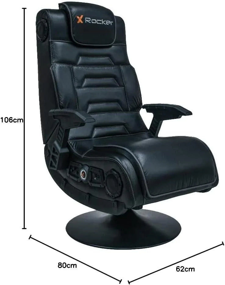 X rocker pro 4.1 pedestal gaming chair with 4.1 wireless audio system gaming