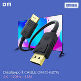 DM CHB075 4K 120Hz Displayport to Displayport Kablo 1.5 Metre Cables & Chargers