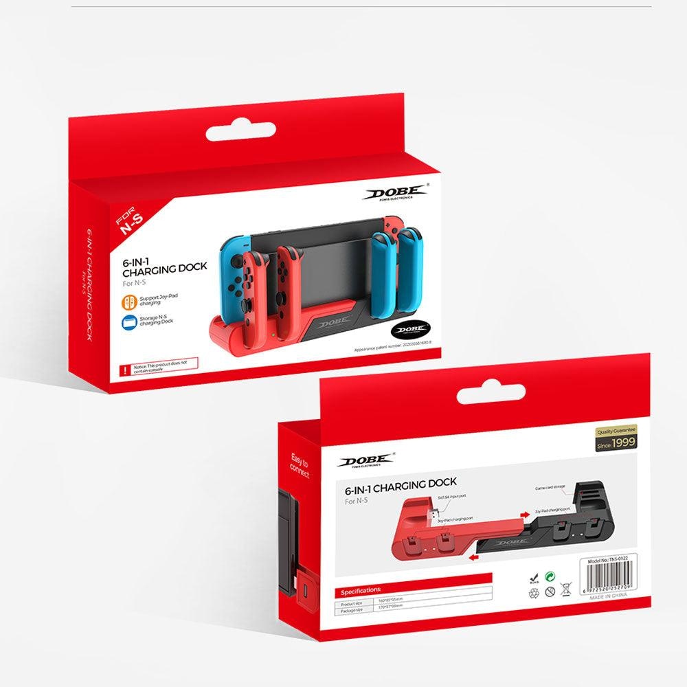 Dobe TNS 0122 Charging Dock 6 in 1 For N S Console