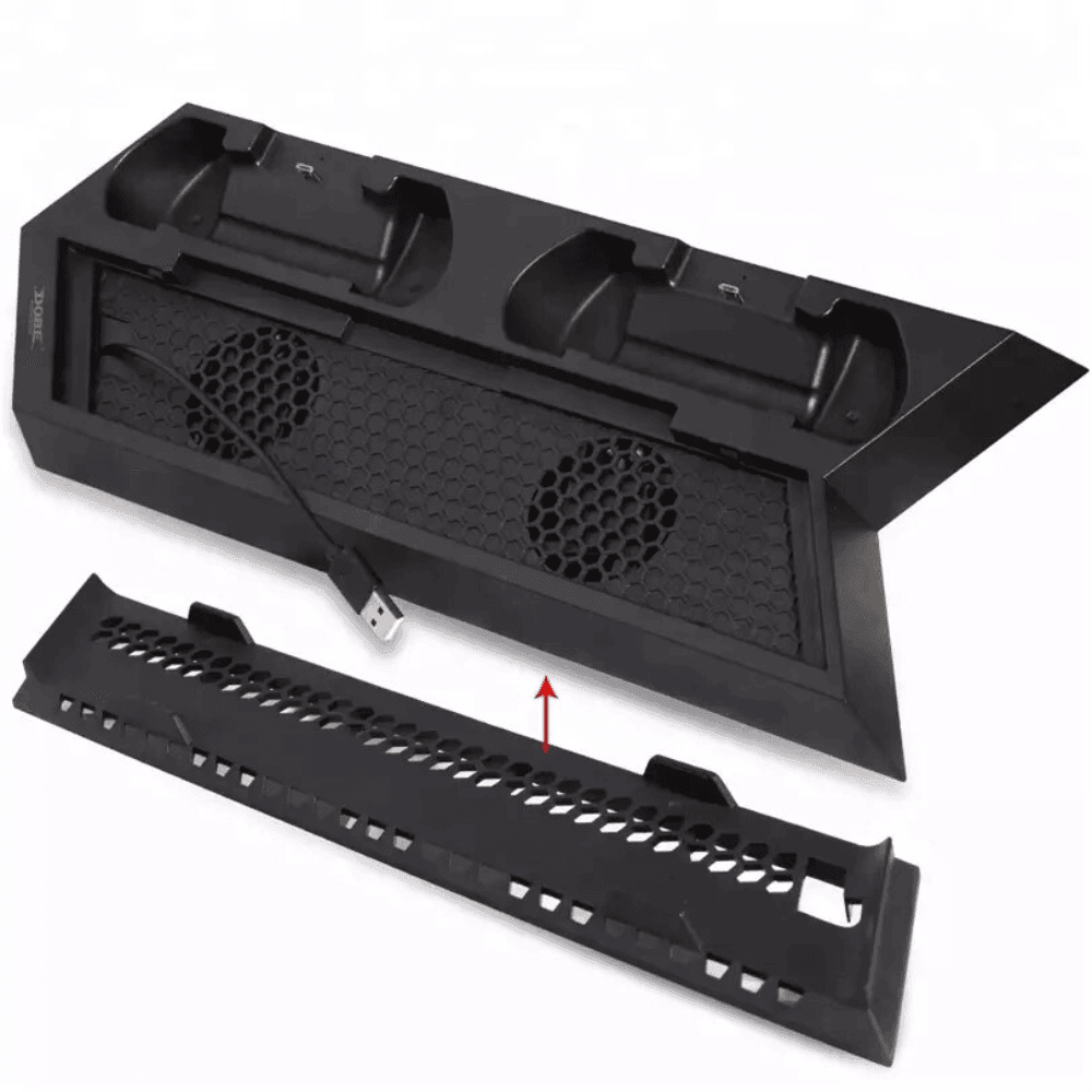 DOBE TP4 - 023B For PS4 Slim Console Vertical Stand with Cooling Fan Console 15