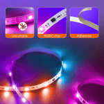 Dream color led strip lights with remote controller waterproof