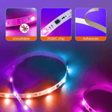 Dream color led strip lights with remote controller waterproof