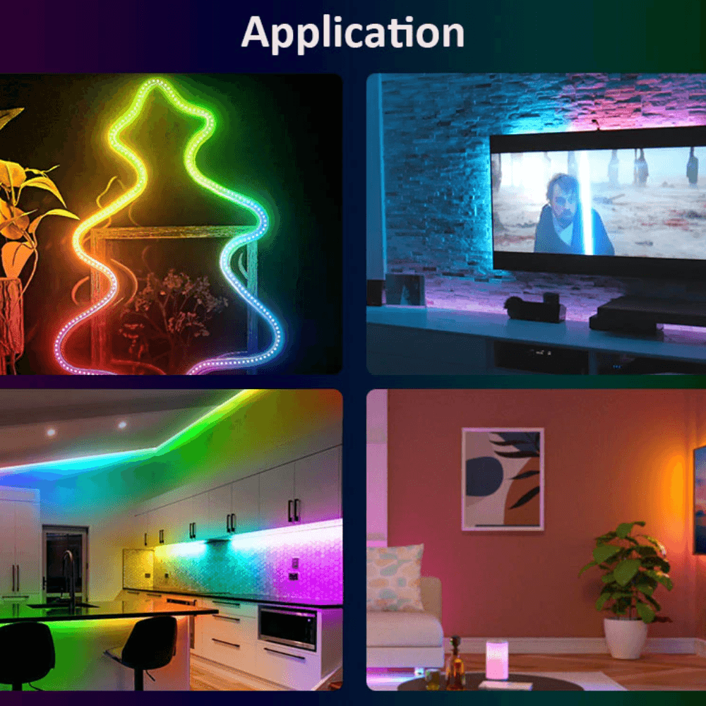 Dream color led strip lights with remote controller waterproof