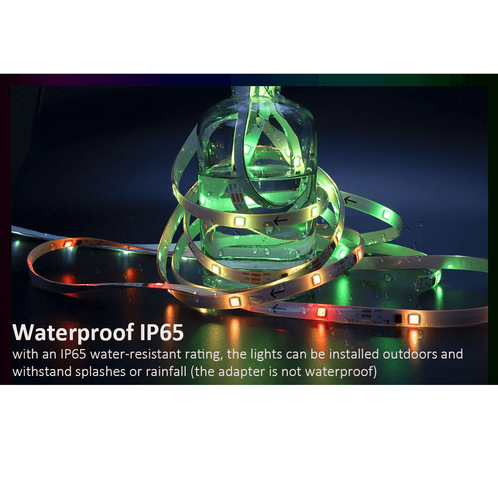 Dream color led strip lights with remote controller waterproof