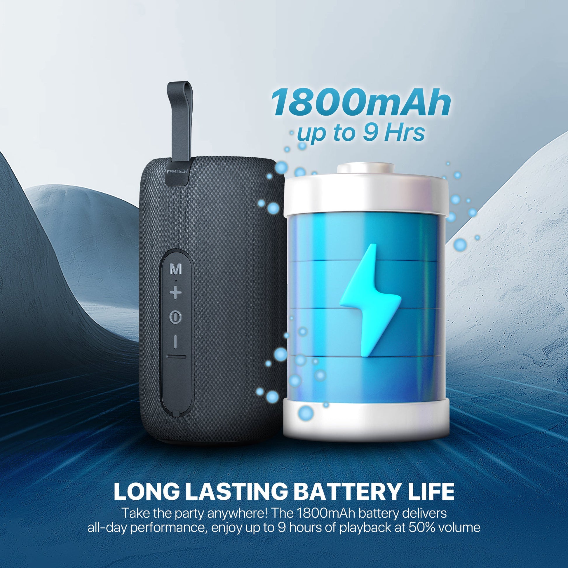 FANTECH BS158 NeraBox 10W RMS PORTABLE SPEAKER - GRAY - - Fun Touch Shop