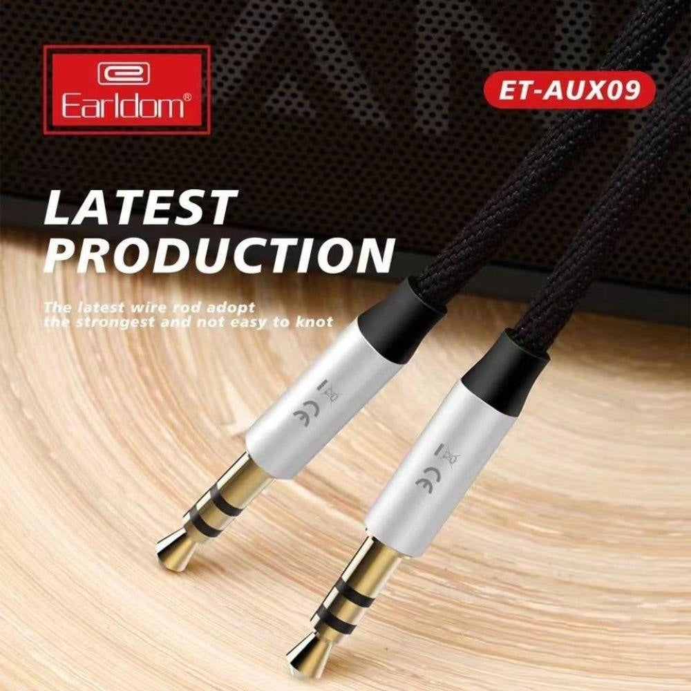 Earldom 3 In 1 Type C ET - AUX09 Aux Cable (1000ml Black/Silver) Cables &