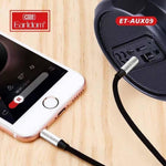 Earldom 3 In 1 Type C ET - AUX09 Aux Cable (1000ml Black/Silver) Cables &