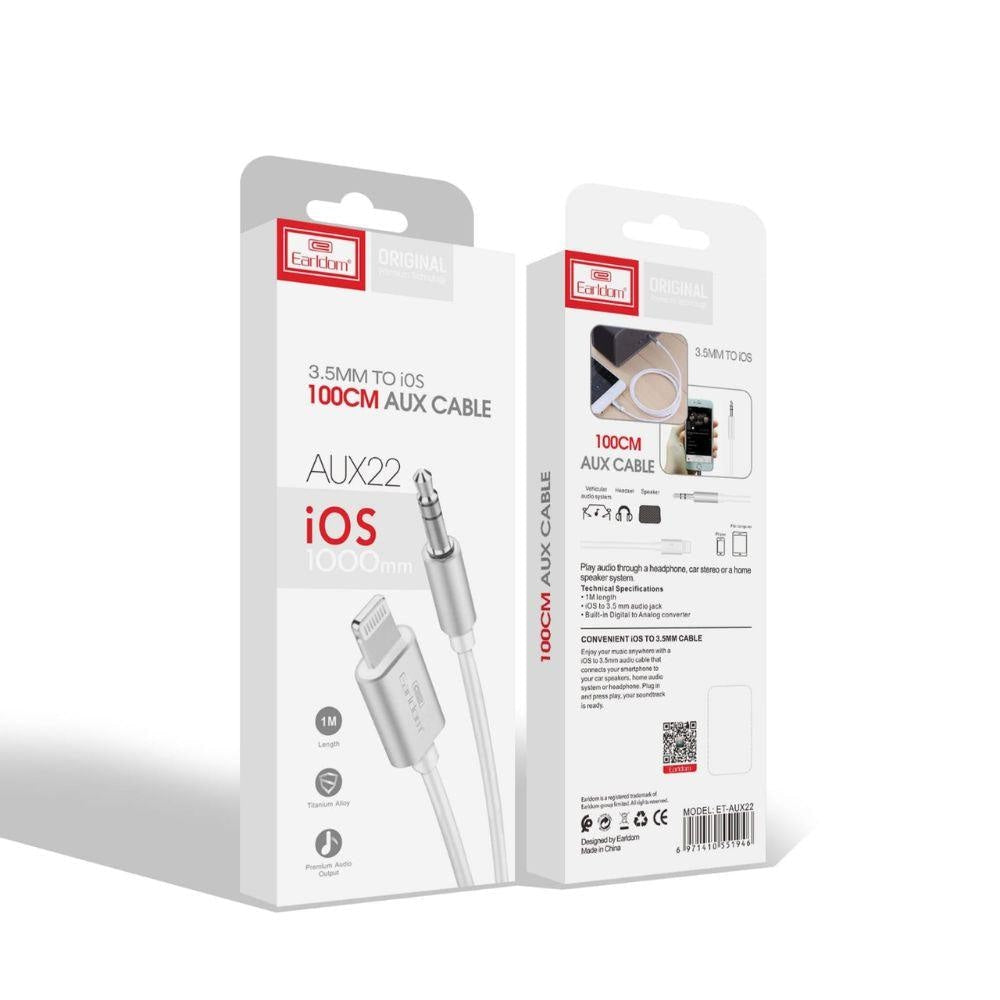 Earldom AUX 22 | 1 Lightning and 1 3.5 Speaker Out Cable Cables & Chargers