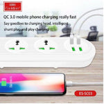 Earldom Earldom ES - SC03 Power Socket 4USB 2500W / 2.1A 200CM - EU Cables &