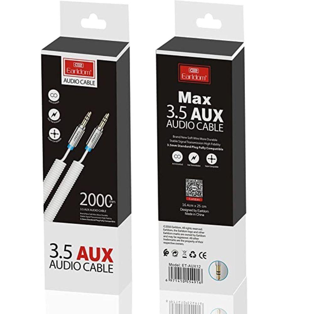 Earldom et-aux12 stereo aux cable - white - Fun Touch