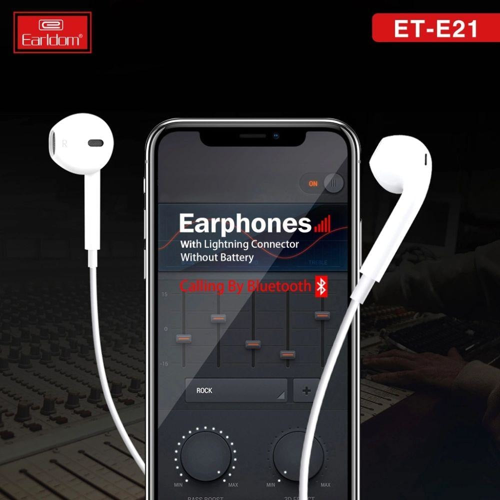 Earldom ET E21 iPhone Lightning Earphone Wired Audio