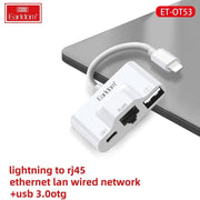 Earldom OT53 Lightning Adapter 3in1 Cables & Chargers