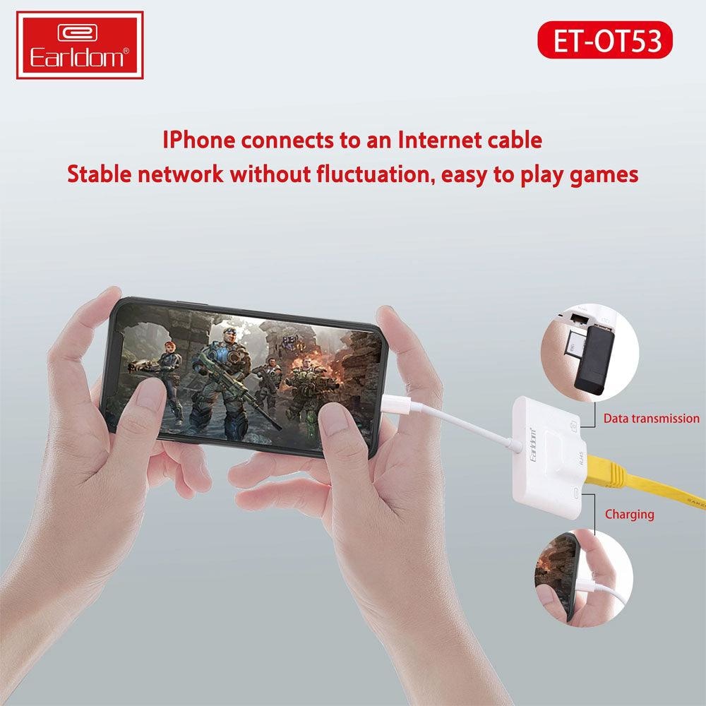 Earldom OT53 Lightning Adapter 3in1 Cables & Chargers