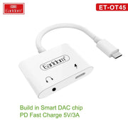 Earldom Type C Adapter Jack OT45 2in1 Cables & Chargers