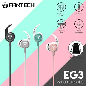 Fantech eg3 wired earbuds mint editon