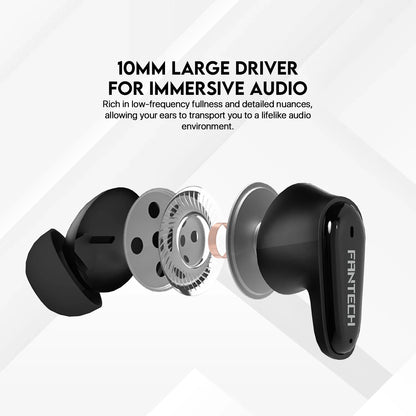 Fantech life wave 13 true wireless tws earphone bluetooth 5.3 earbuds