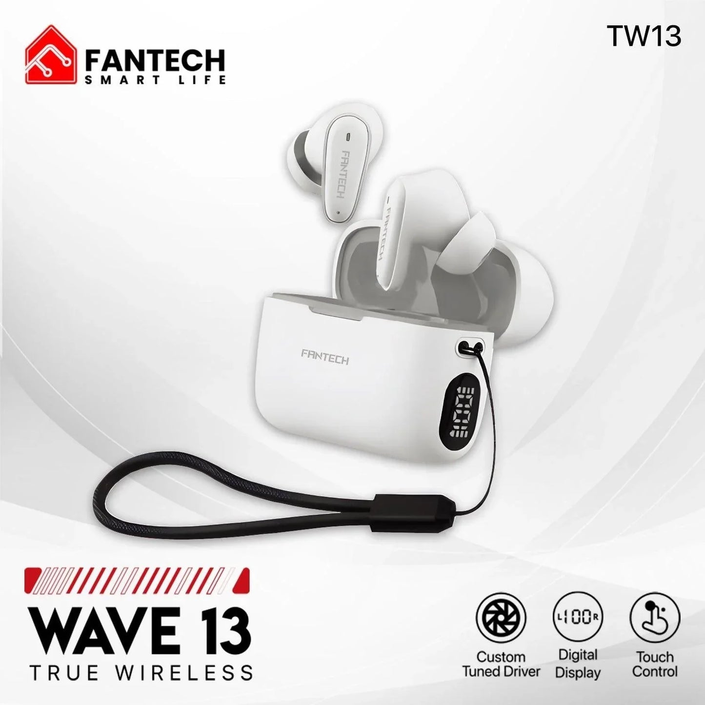 Fantech life wave 13 true wireless tws earphone bluetooth 5.3 earbuds