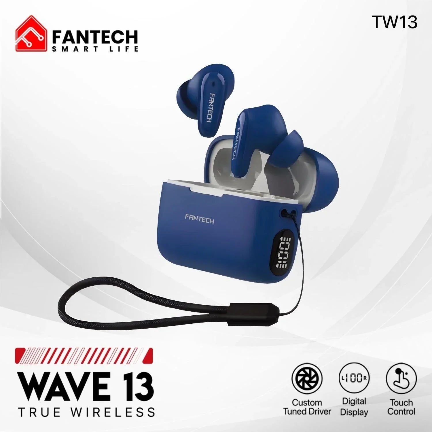 Fantech life wave 13 true wireless tws earphone bluetooth 5.3 earbuds