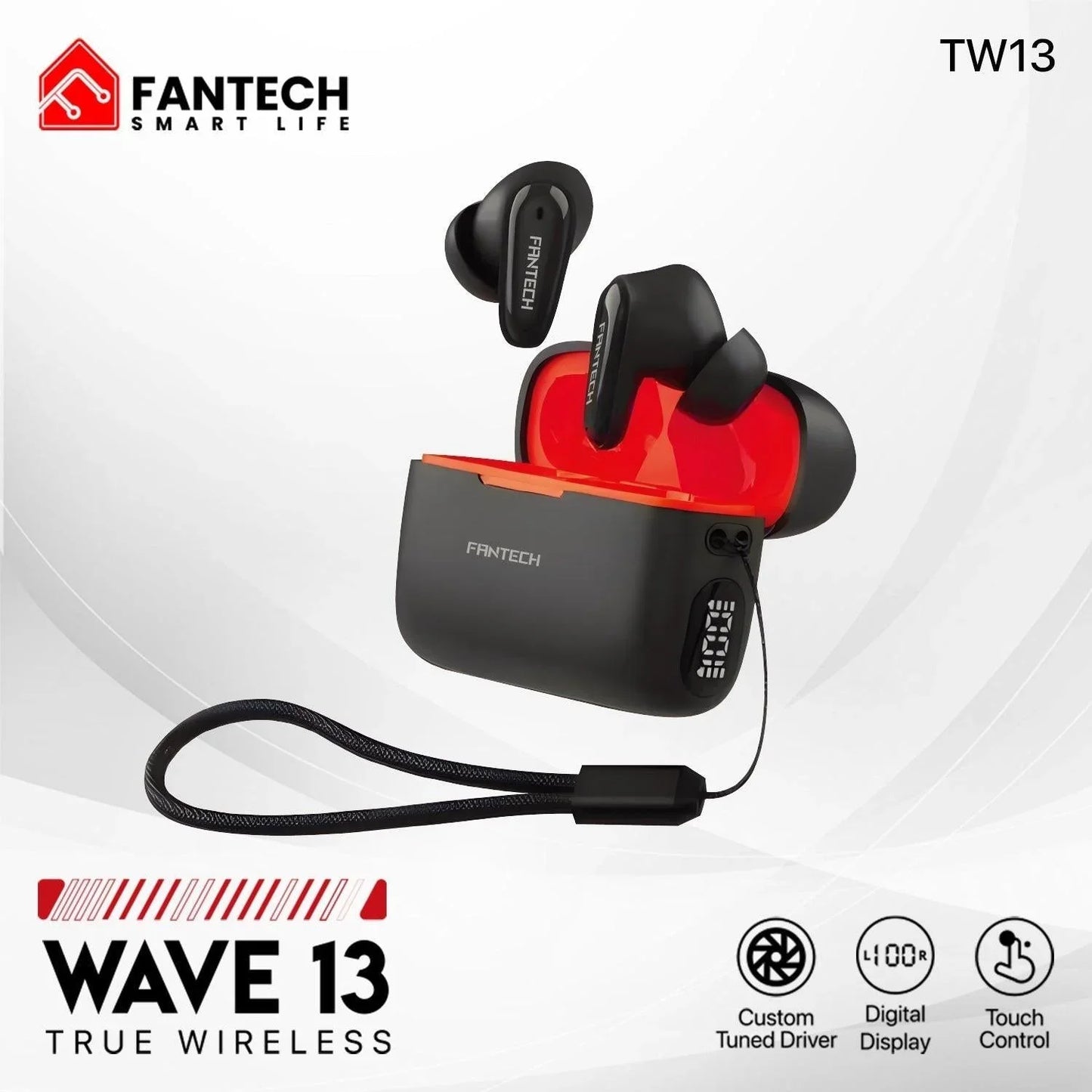Fantech life wave 13 true wireless tws earphone bluetooth 5.3 earbuds