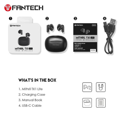 Fantech mithril tx1 lite tws earbuds with ipx5