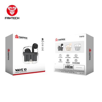Fantech tws bluetooth wireless wave 10 tw10 built-in microphone