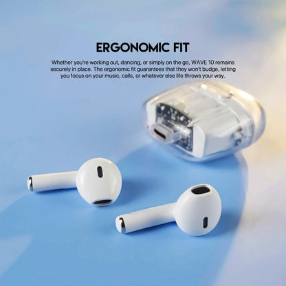 Fantech tws bluetooth wireless wave 10 tw10 built-in microphone
