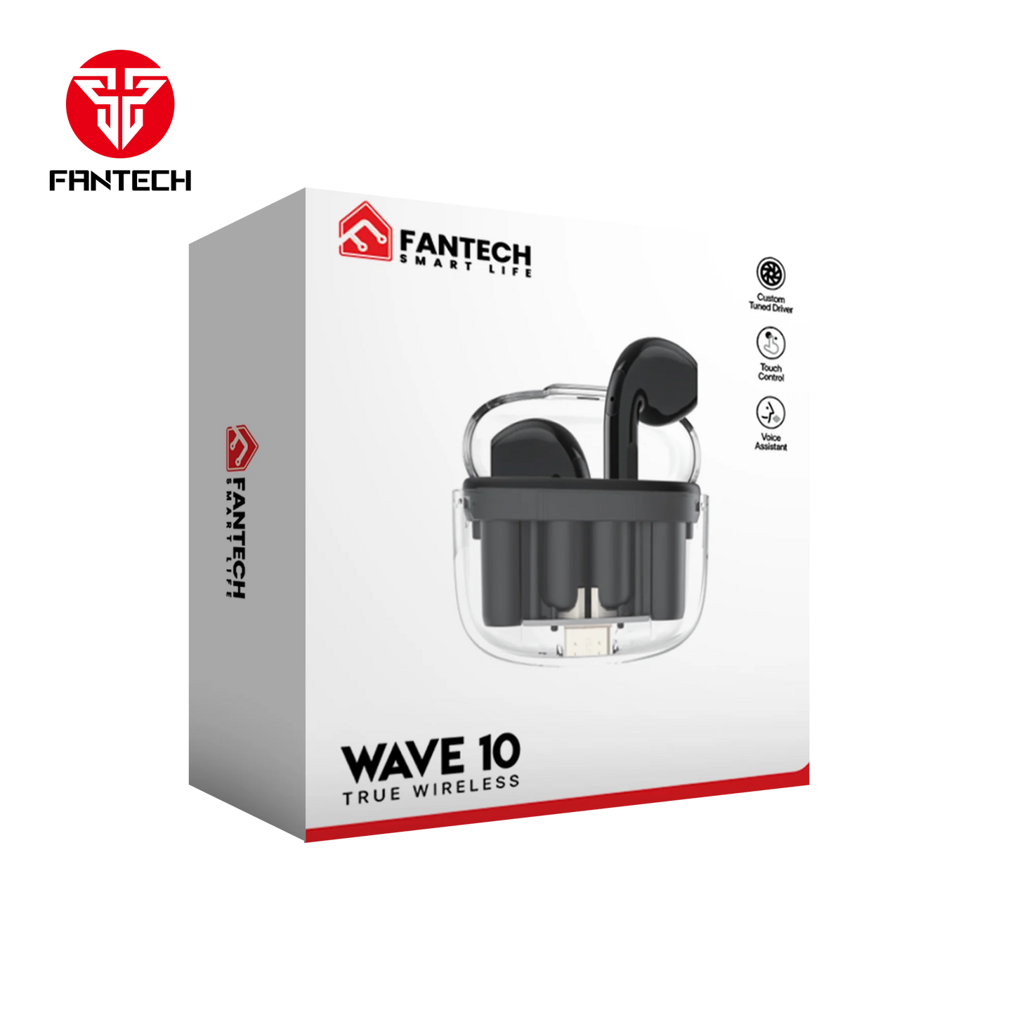 Fantech tws bluetooth wireless wave 10 tw10 built-in microphone