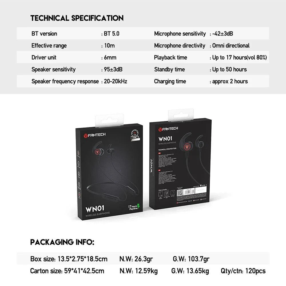 Fantech wn01 wireless earphones