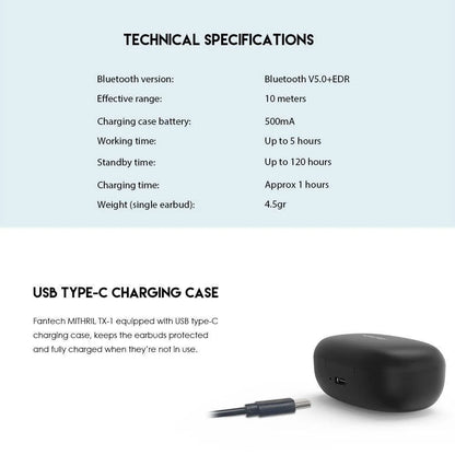 Tx-1 mithril 5.0 wireless earphone - audio | earphone