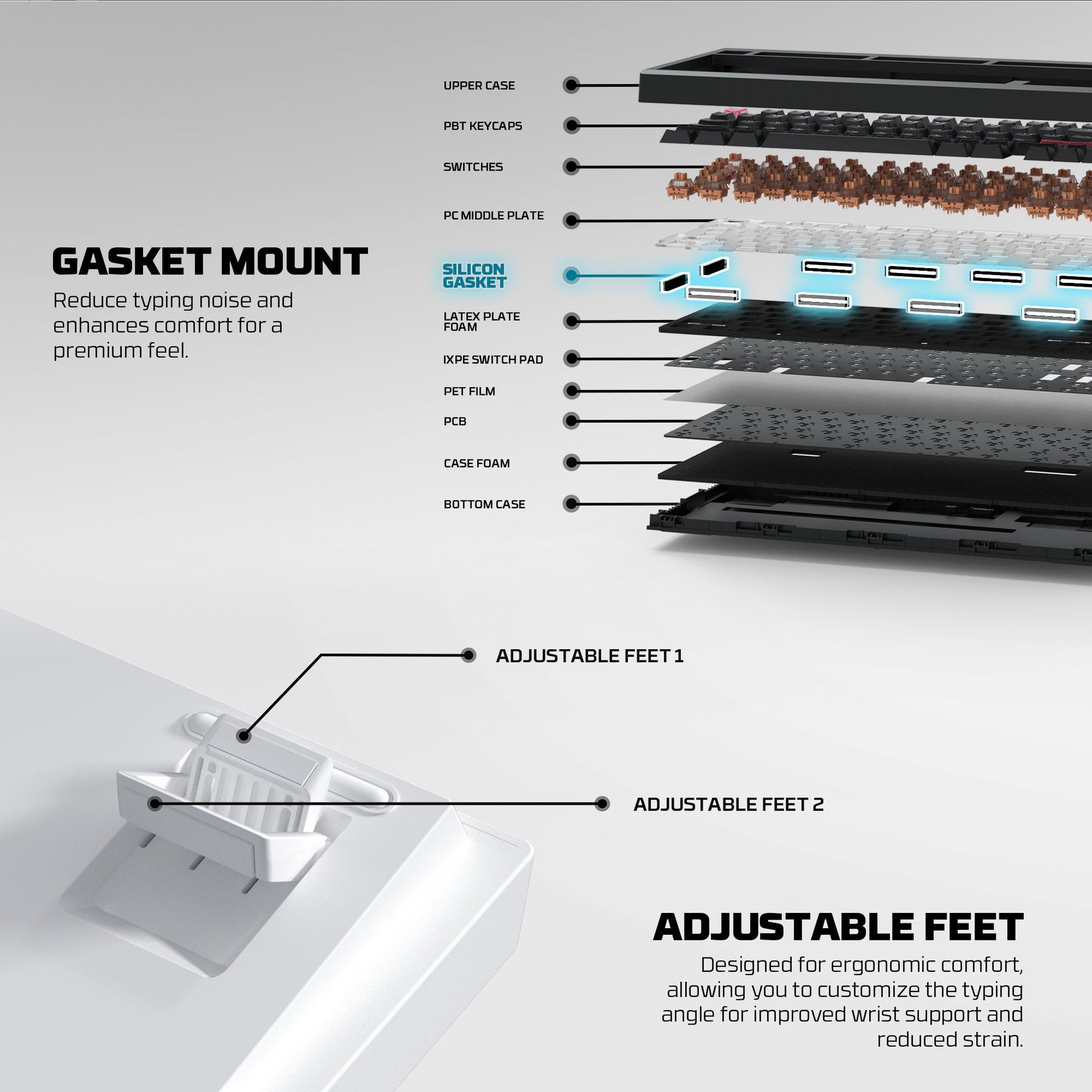 Fantech MK921 MAXFIT8 QMK Mechanical Keyboard  MK921 - - Fun Touch Shop