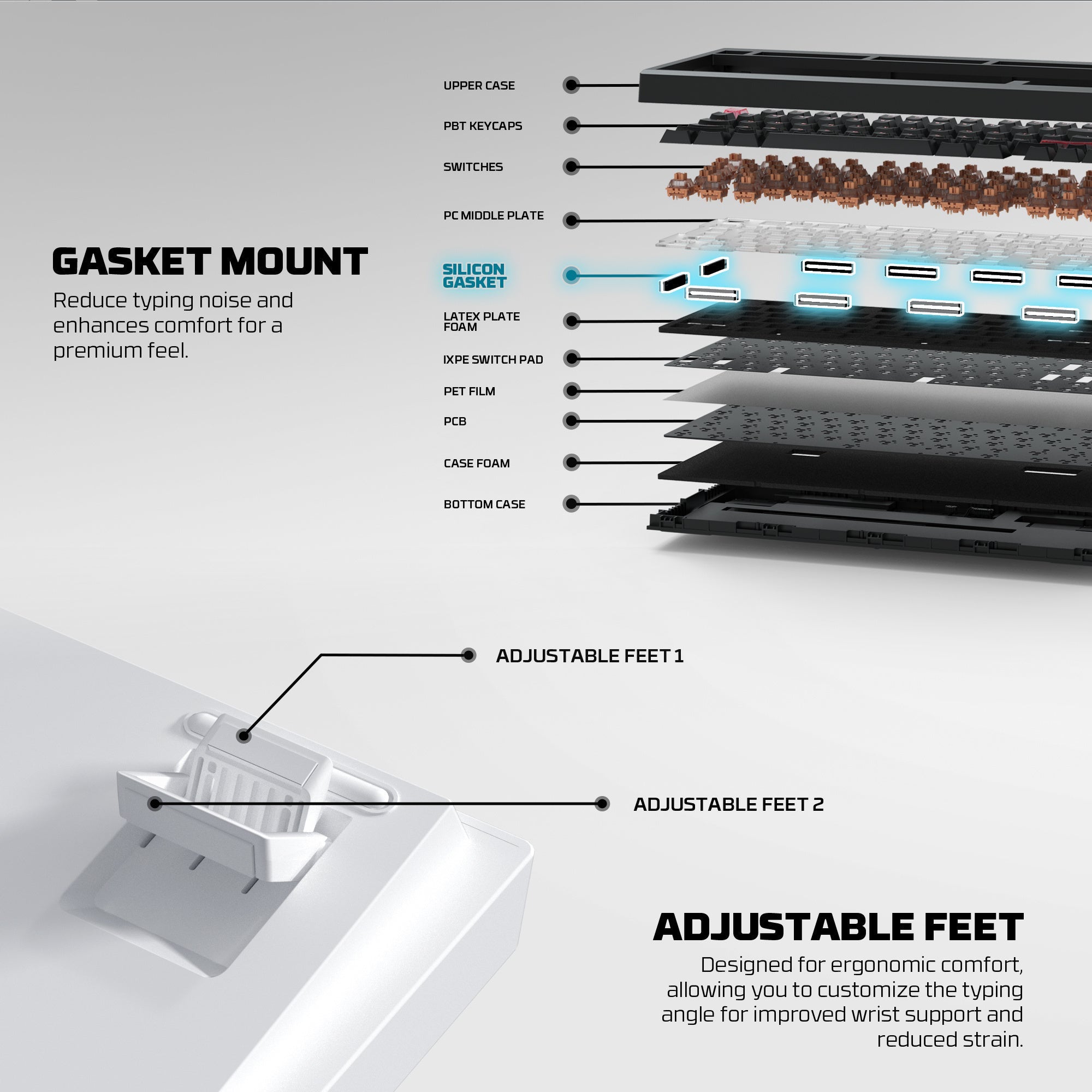 Fantech MK921 MAXFIT8 QMK Mechanical Keyboard  MK921 - - Fun Touch Shop