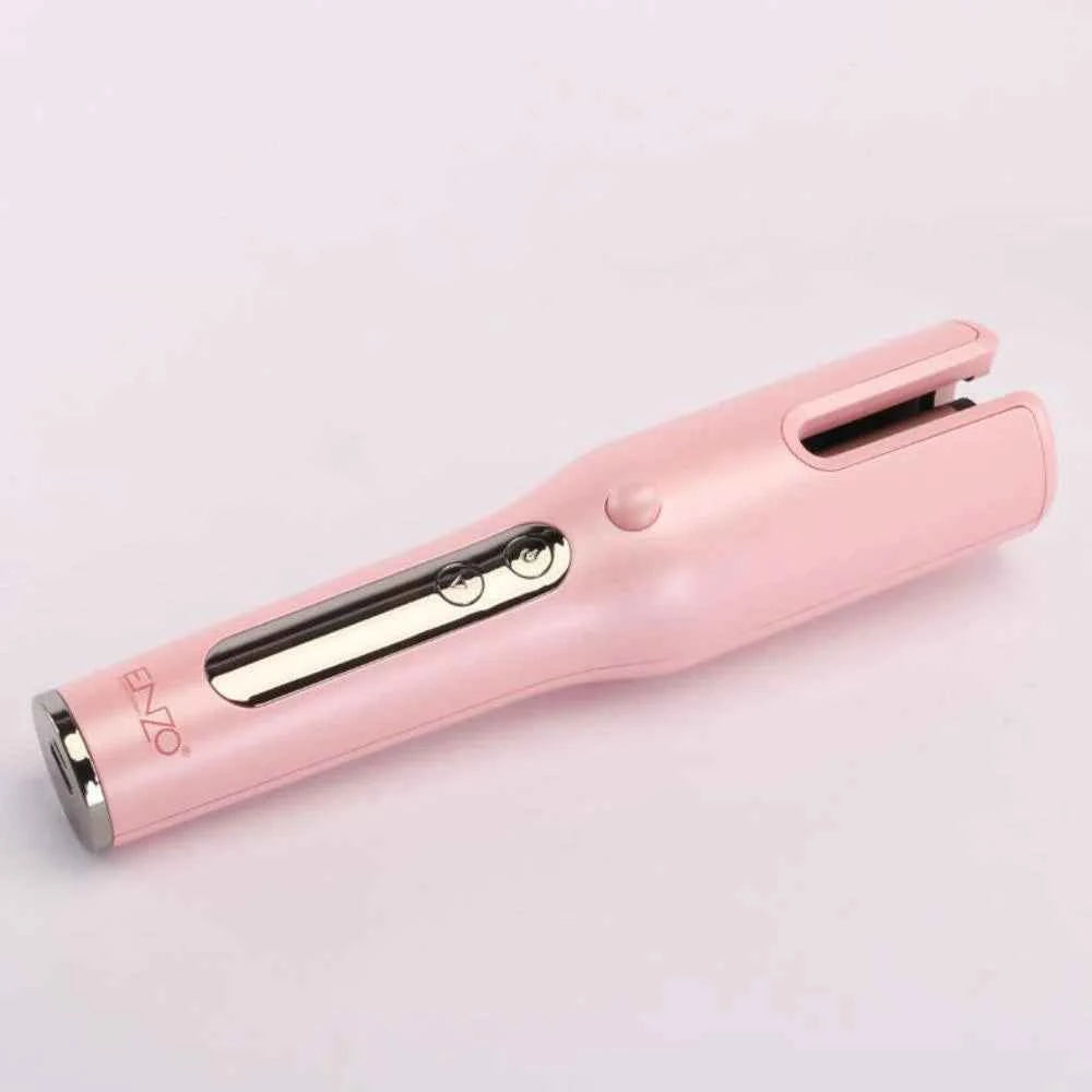 Enzo adjustable temperature charging hair curler automatic rotating crimping curling iron