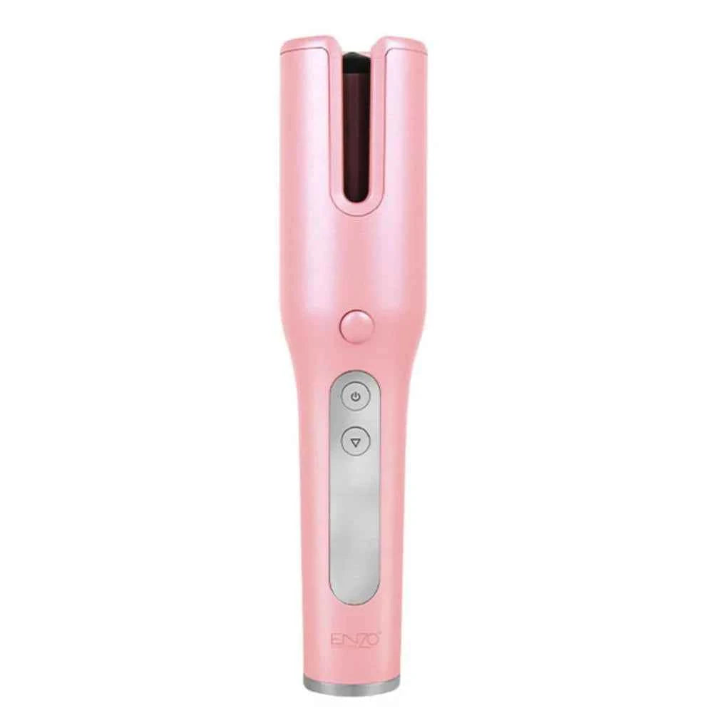 Enzo adjustable temperature charging hair curler automatic rotating crimping curling iron
