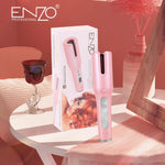 Enzo adjustable temperature charging hair curler automatic rotating crimping