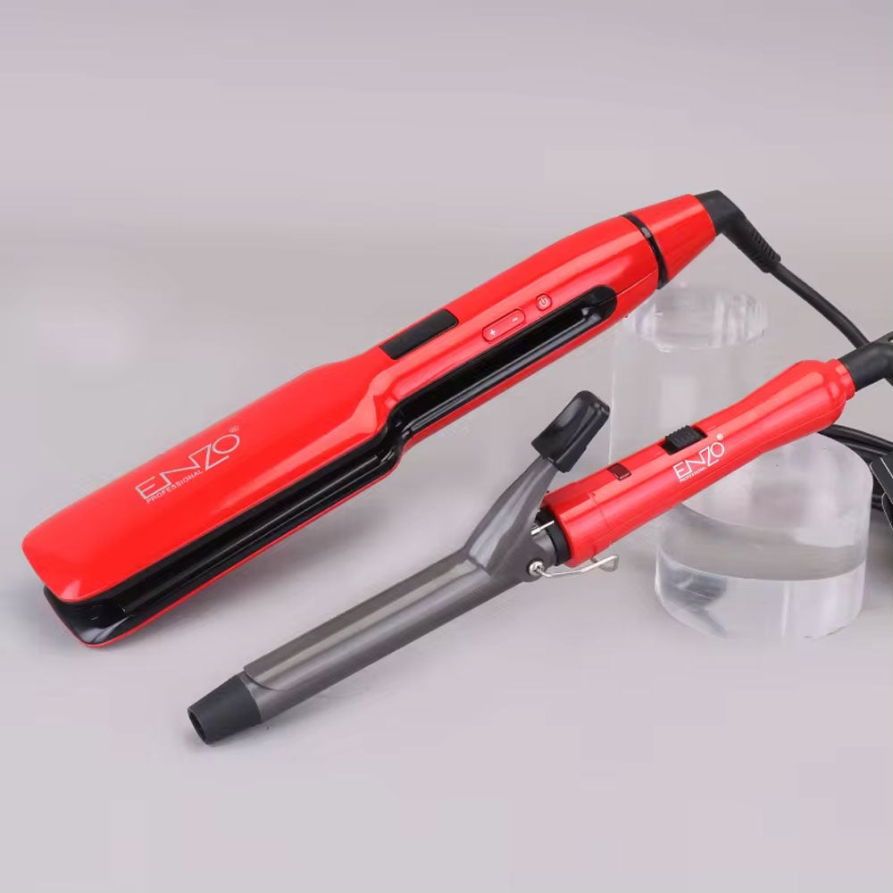 Enzo en-3888w flat iron 2 in 1 hair straightener and curler - Fun Touch