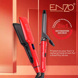 Enzo en-3888w flat iron 2 in 1 hair straightener and curler