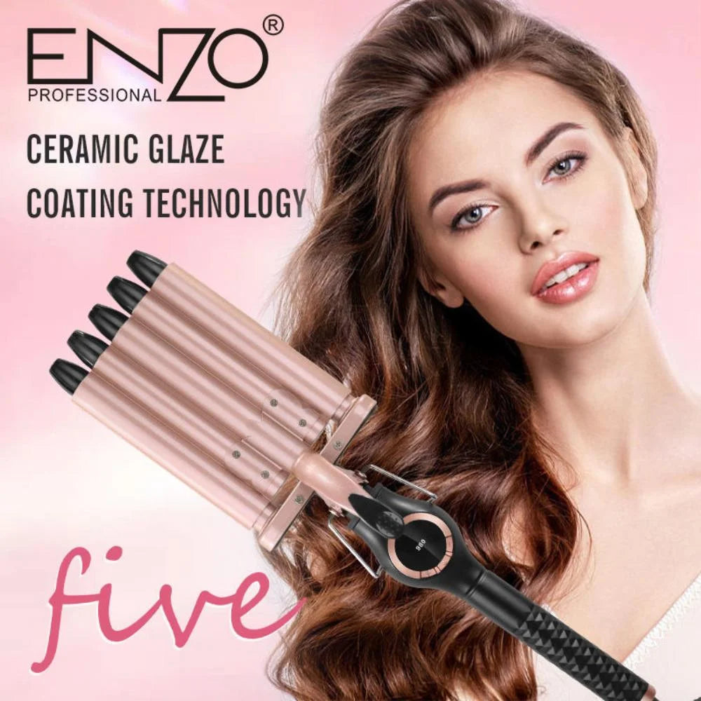 ENZO Iron Ceramic Five Barrel Hair Waver Styling hair curler EN-1970 JOD 27