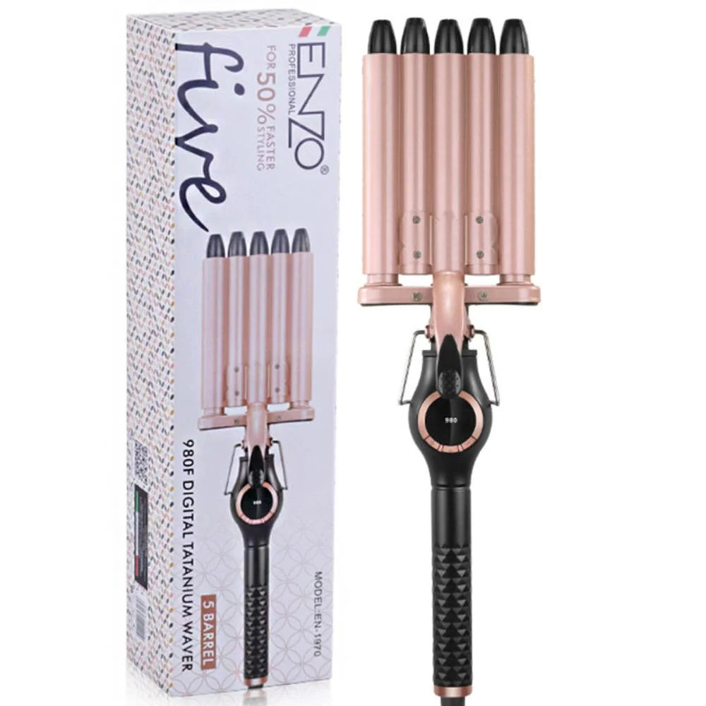 ENZO Iron Ceramic Five Barrel Hair Waver Styling hair curler EN-1970 JOD 27