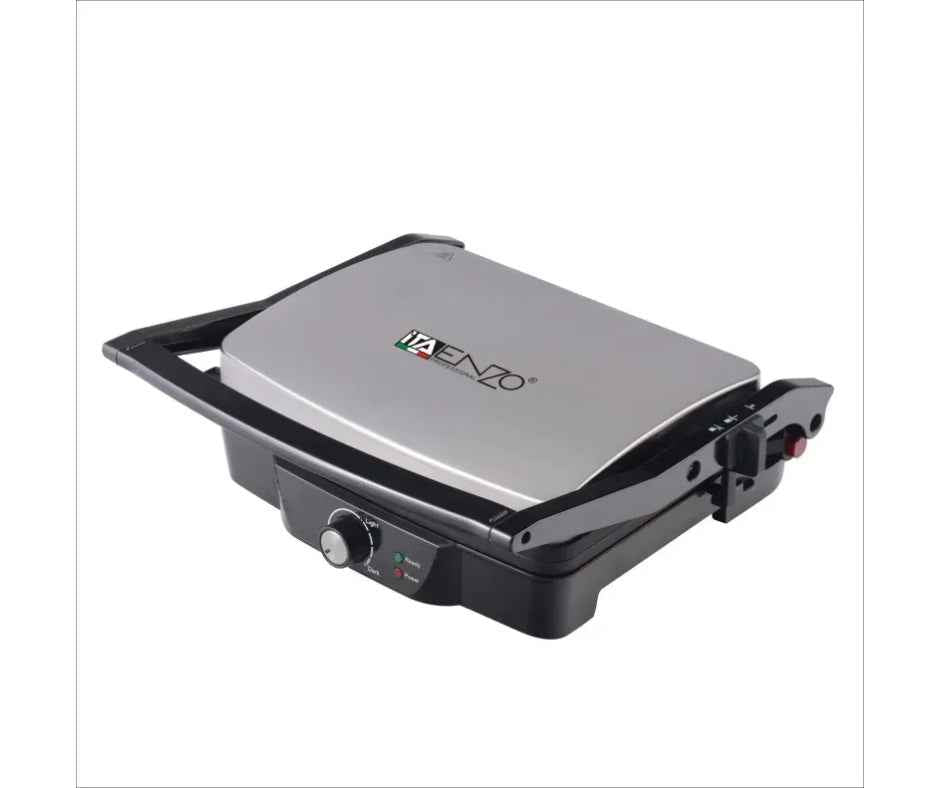 Enzo italy 180 degree opening 2000w contact steak & waffle grill