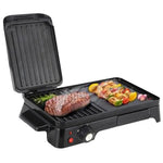 Enzo italy 2 in 1 electric grill table non-stick coating for smokeless cook