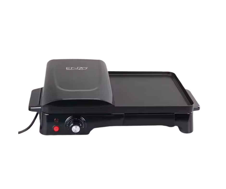 Enzo italy 2 in 1 electric grill table non-stick coating for smokeless cook