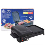 Enzo italy 2 in 1 electric grill table non-stick coating for smokeless cook