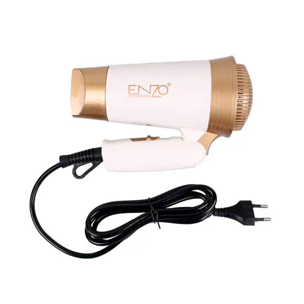 Enzo italy en-607 1800w travel nozzle bathroom lightweight mini blow hair dryer
