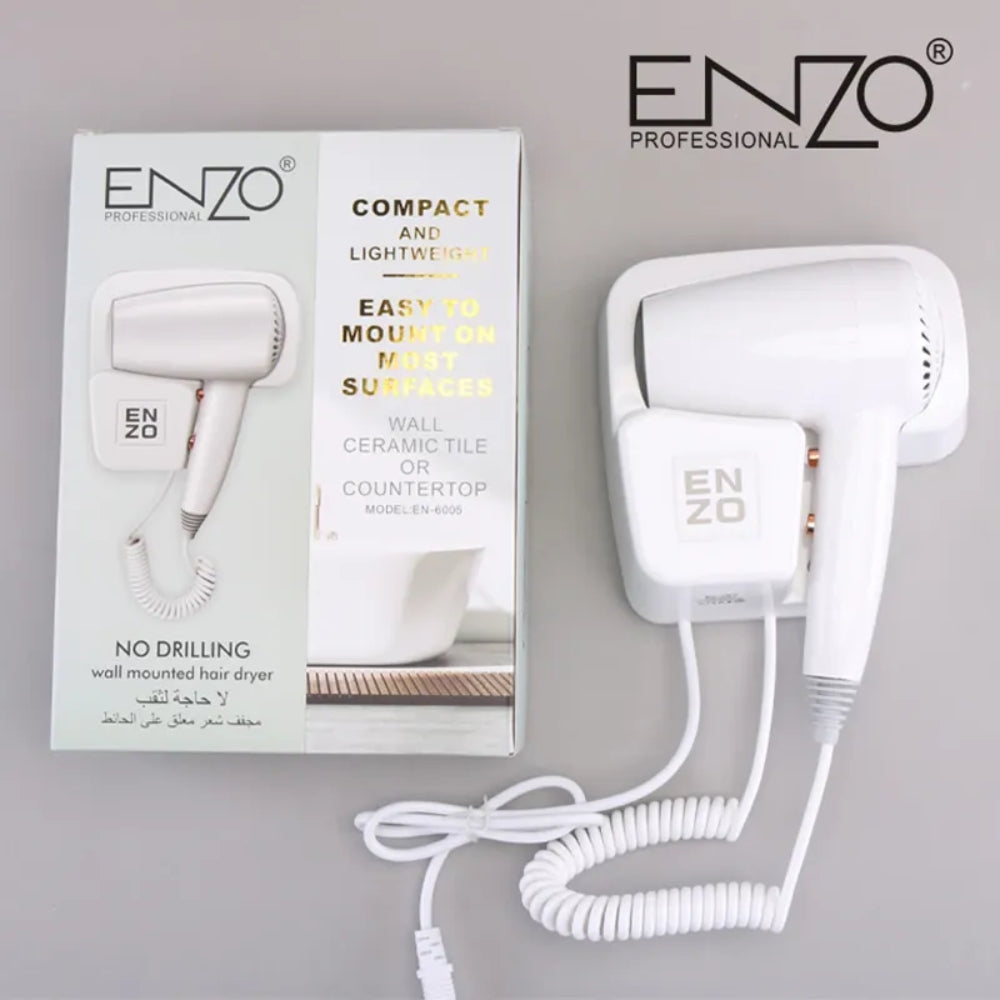 Enzo italy en-6622 hotel wall mounted hair dryer